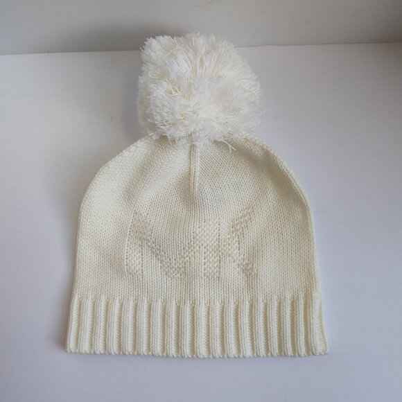 Ladies Michael Kors Cream Beanie - Picture 1 of 3